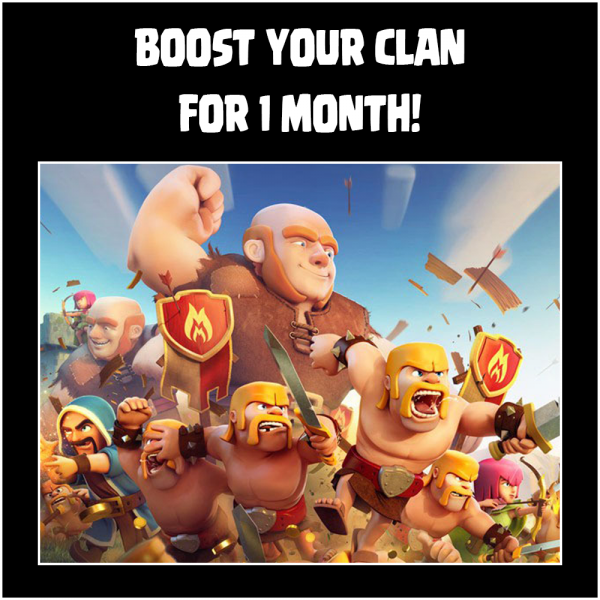 1 Month of Boosted Clan Advertisement