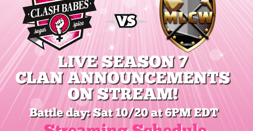 Breast Cancer Awareness Charity Stream: Clash Babes vs MLCW