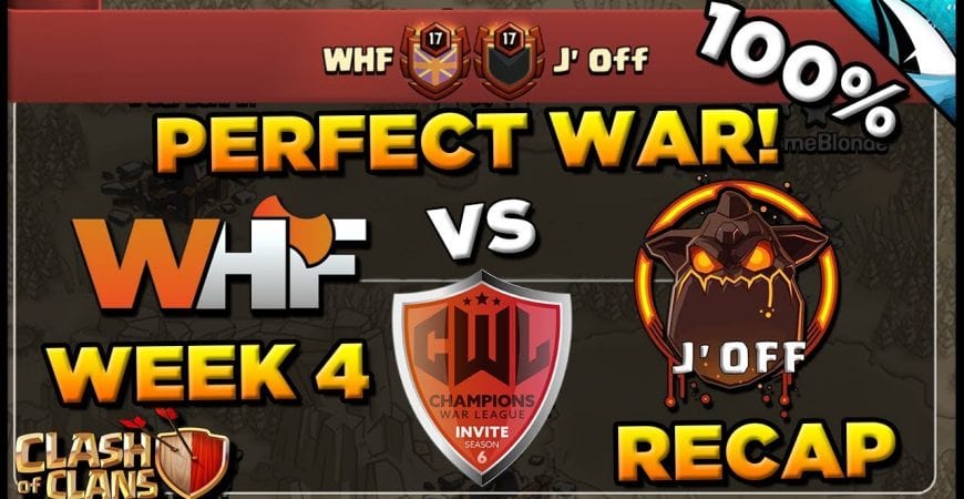 *Perfect War* CWL – WHF vs J’Off – Week 4 | Clash of Clans @CarbonFinGaming
