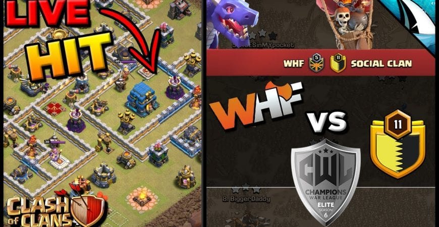 *LIVE CWL Elite Attack* Th 12 Dragbat – WHF vs Social Clan | Clash of Clans @CarbonFinGaming