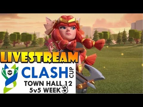 CCL Week 3 Live Stream! OneHive VS War Zone 68! 1 Hour of NonStop TH12 War Attacks! by Clash with Eric – OneHive