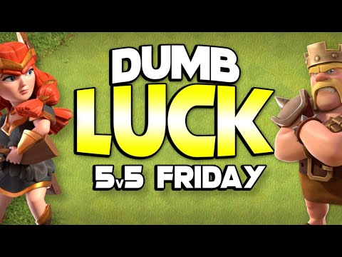 STUPID DUMB LUCK! 5v5 Fridays w/ Clash Bashing!! Clash of Clans by Klaus Gaming