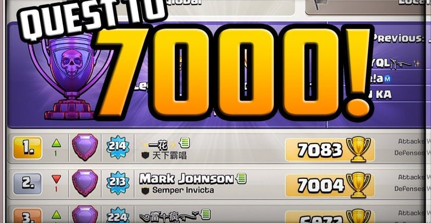 The QUEST to 7000 Trophies in Clash of Clans! by Galadon Gaming
