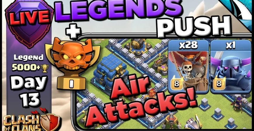 Air Attacks in Legends Pushing With Air | Clash of Clans @carbonfingaming