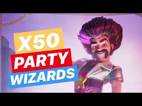 ALL x50 Party Wizard Attack [Clash of Clans] by Judo Sloth Gaming