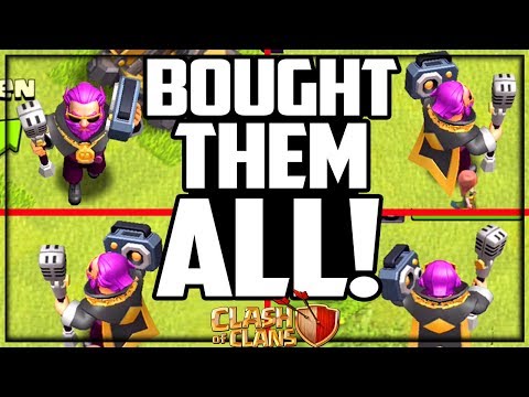 BOUGHT THEM ALL – Party Warden Skins Gem to MAX – Clash of Clans by Galadon Gaming