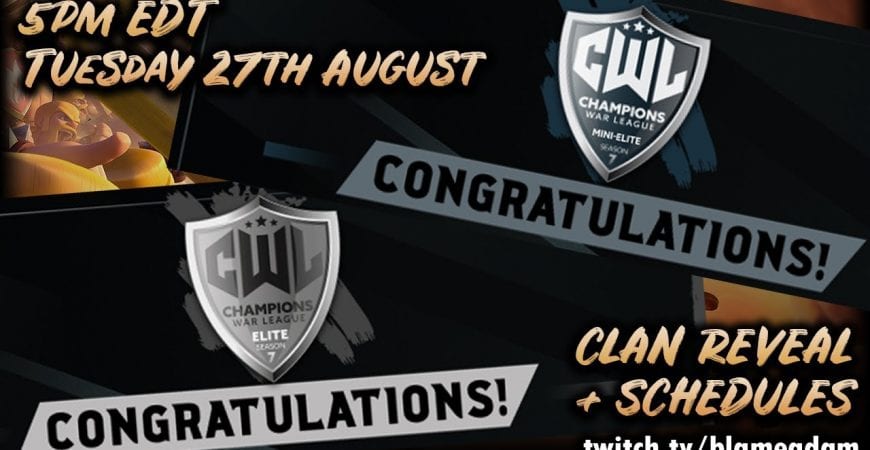 CWL ELITE CLAN REVEAL & SCHEDULES by Time 2 Clash