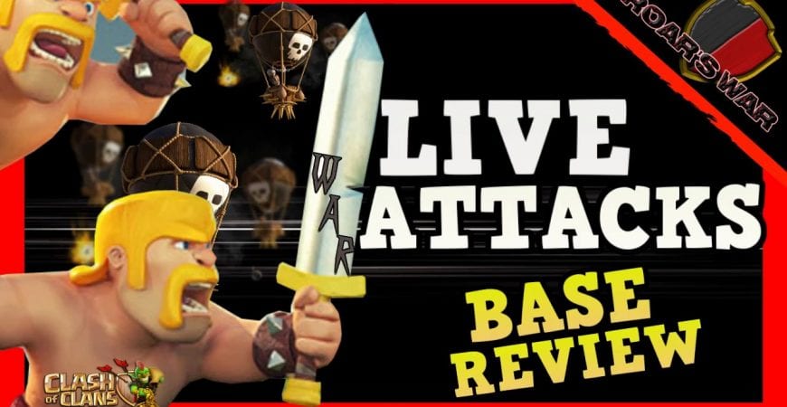 Clan War League Live Attacks + Base Reviews | Clash of Clans by Roar’s War