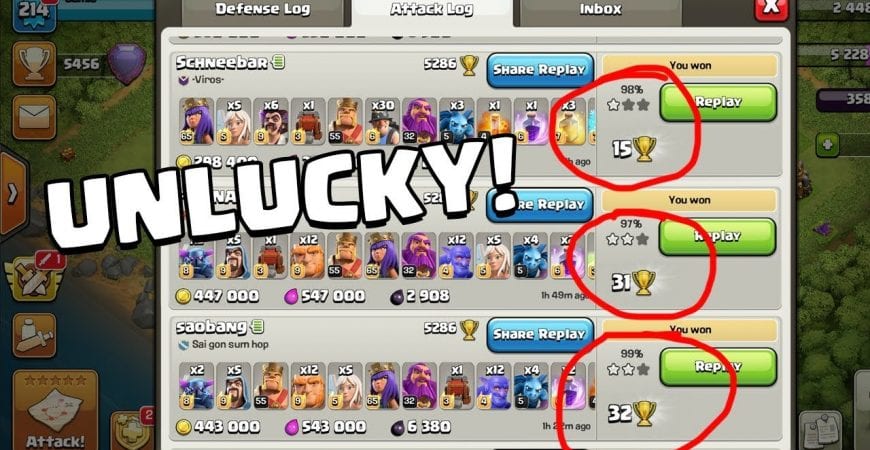 Unluckiest Attacks In Legend League – Clash of Clans by Sumit 007