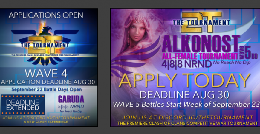 Wave 4 and 5 sign up now!! @2tournament