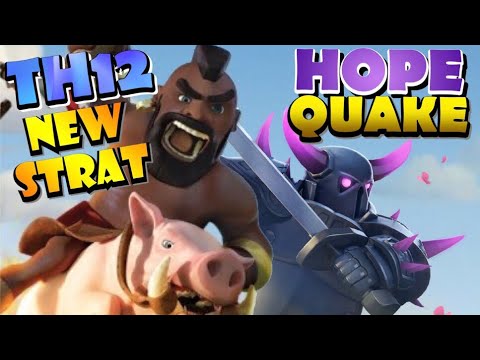 *NEW STRATEGY* TH12 HoPe Quake Attack Strategy – Best TH12 Attack Strategies in Clash of Clans by Clash with Eric – OneHive
