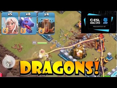 CAN WE DO THIS IN WAR? ESL Mobile Open Tournament – TH12 Quad Quake Queen Charge Dragons! by Clash with Eric – OneHive