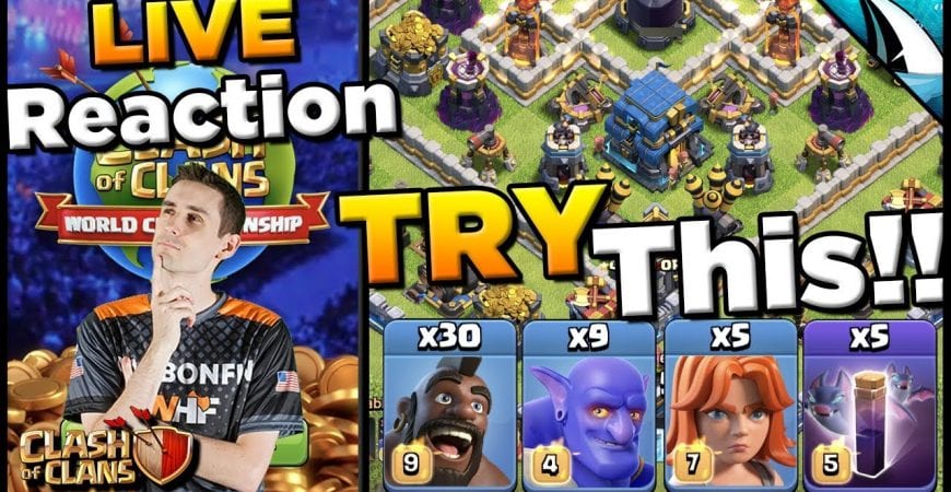 Reacting LIVE to the Wildcard Voting + Check out This Hog/Valk Bat Attack Strategy!! Clash of Clans by CarbonFin Gaming