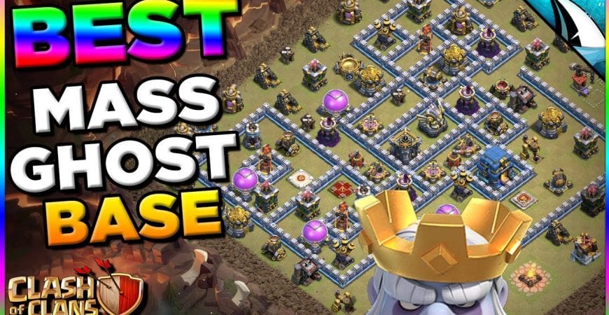 Best Th 12 Anti-Mass Ghost Base! How To Stop The Ghosts | Clash of Clans by CarbonFin Gaming