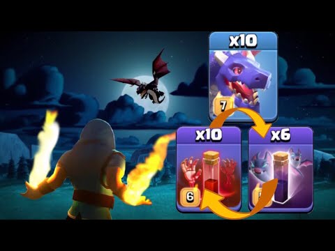TH12 Dragons with SKELETON SPELLS and BAT SPELLS – Strategy Guide for TH12 Dragbat Attack Strategy by Clash with Eric – OneHive