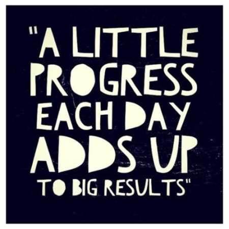 A Little progress each day adds up, a little motivation