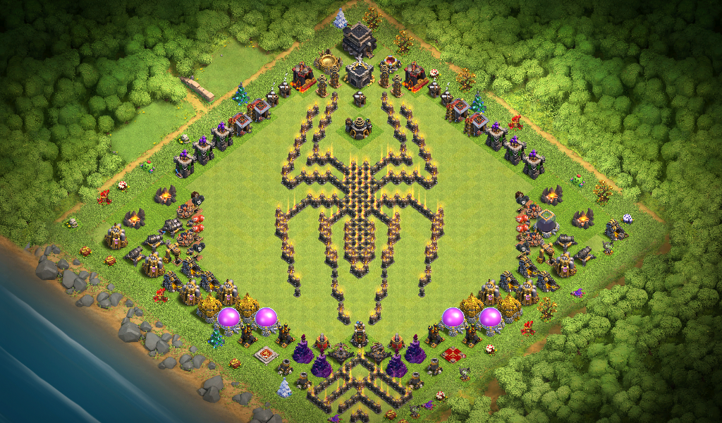 Th9 Spider Fun Base | Clash Champs Th9 Spider Fun Base | Clash Champs