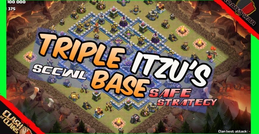 SCCWL | How To 3 Star ITZU’s Base TH12 | Clash of Clans by Roar’s War