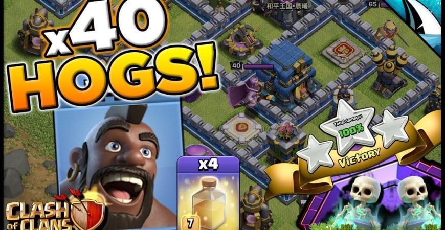 40 Hog Riders Destroying Legend League! Crush With The Hogs | Clash of Clans by CarbonFin Gaming