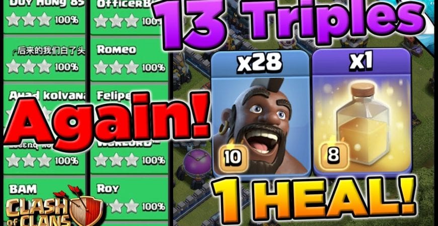 Insane! Another 13 Legend Triples with Hogs and only 1 Heal | Clash of Clans by CarbonFin Gaming