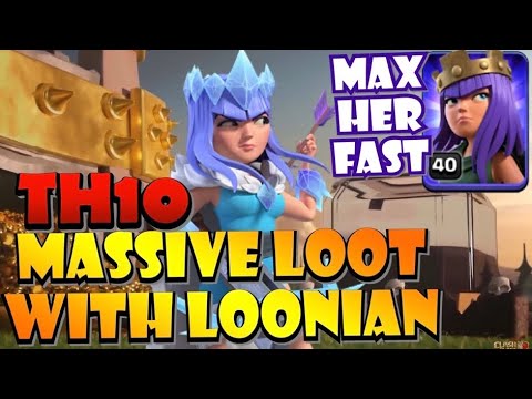 TH10 LOONIAN Farming, LIVE WAR ATTACKS and LEVELING HEROES! Best TH10 Farming Attack Strategy 2019 by Clash with Eric – OneHive