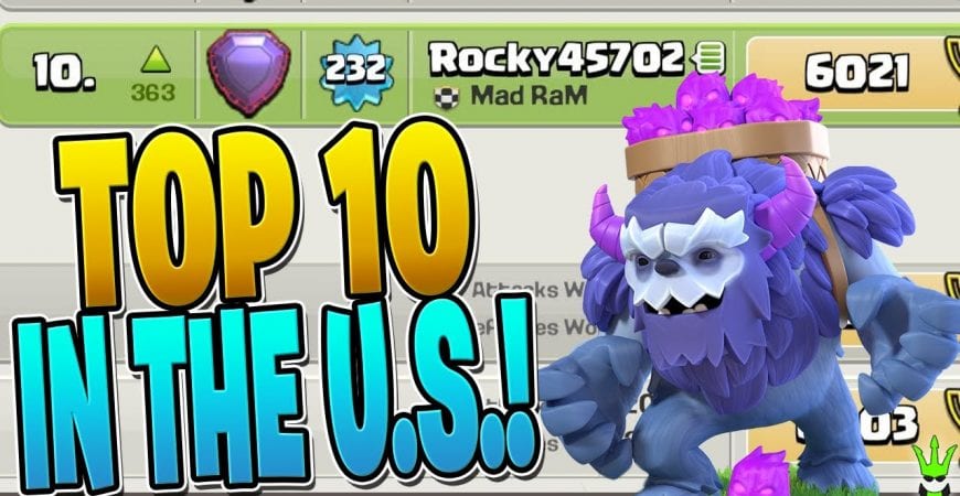 I’M TOP 10 IN THE USA AFTER THIS SESSION! – Clash of Clans by Clash Bashing!!