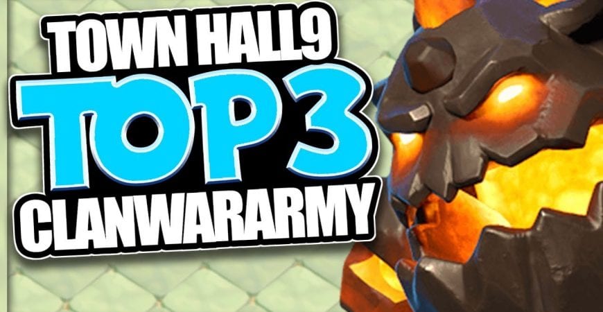 TH 9 Best 3 Attack Strategies in 1 Video! | TH 9 Top 3 Clan War 3 Star Armies in Clash of Clans by Clash Attacks with Jo