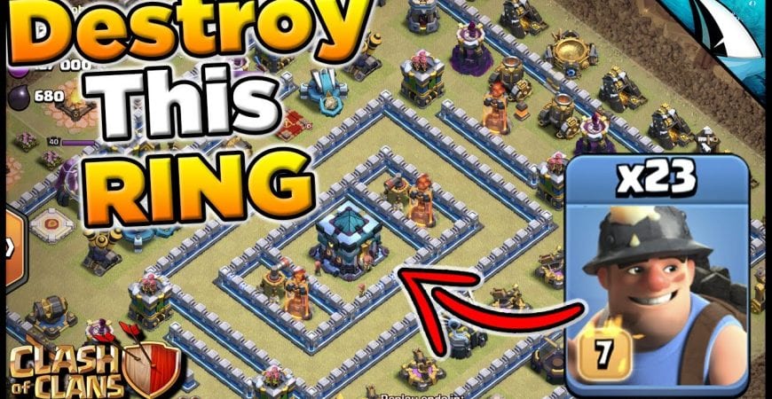 Destroy The Easiest Ring Base Ever with Miners!  | Clash of Clans by CarbonFin Gaming