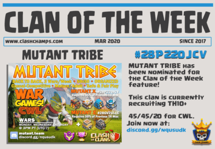Recruitment: Clan of the Week: Looking for Players – Mutant Tribe