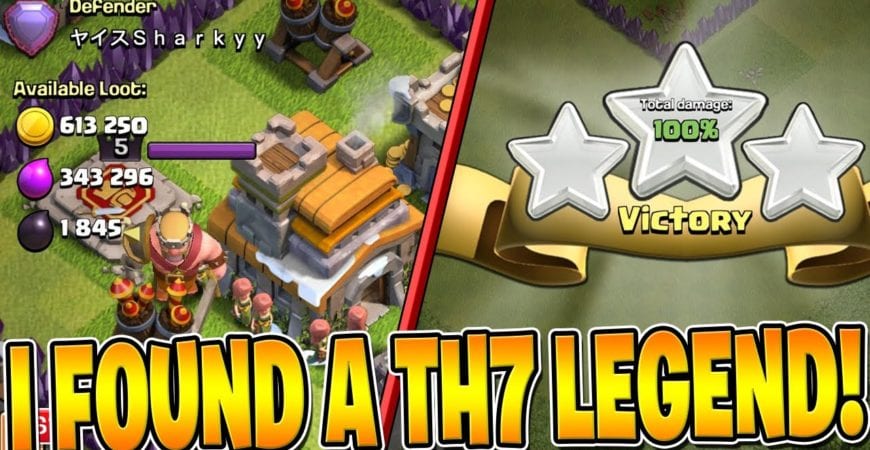 I FOUND A TOWN HALL 7 LEGEND! – Clash of Clans by Clash Bashing!!