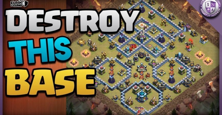 [iTzu Base] How to THREE STAR POPULAR TH13 War Base | TH13 Best Attack Strategy in Clash of Clans by Scrappy Academy