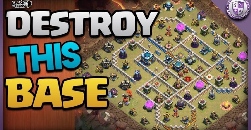 [iTzu Base] How to 3 STAR POPULAR TH13 Clan War League Base | Best Attack in Clash of Clans by Scrappy Academy