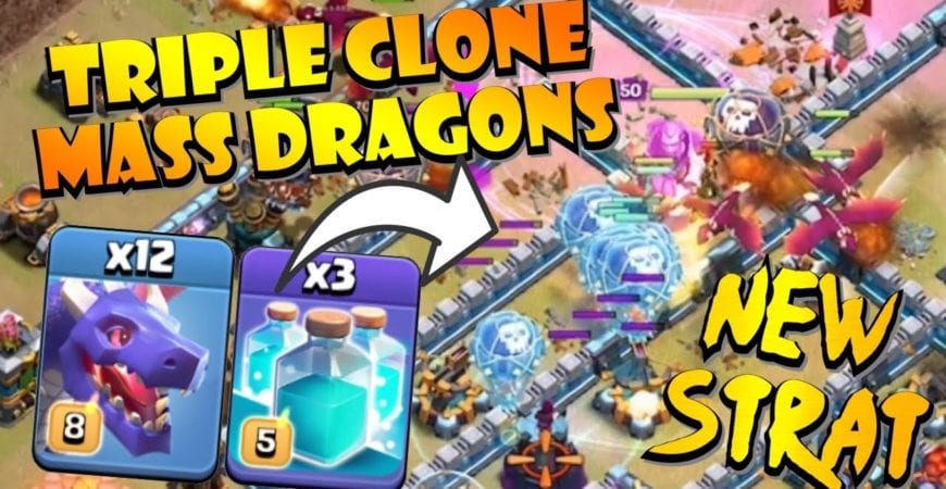 NEW?✅ SPAM?✅ OVERPOWERED?✅ TH13 TRIPLE CLONE MASS DRAGONS | Best TH13 Attack Strategies in CoC by Clash with Eric – OneHive