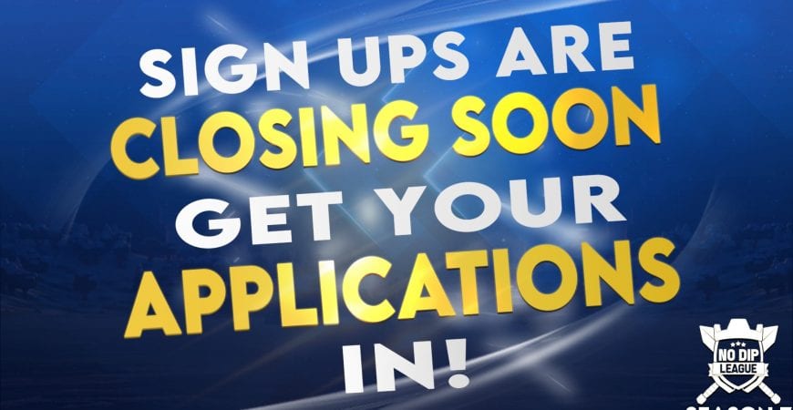 NDL Sign Ups Closing Soon! Sign up now!
