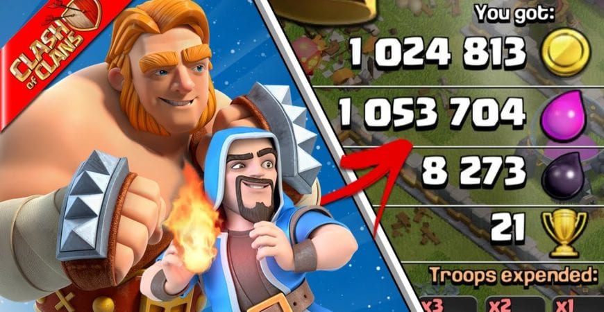 CRAZY LOOT WITH SUPER GIWIZ! – Clash of Clans by Clash Bashing!!