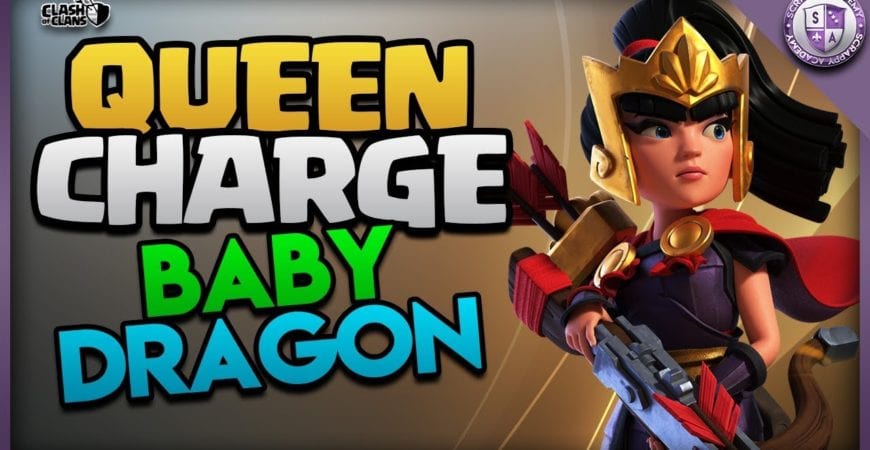 [TH10] Queen Charge Mass Baby Dragon Strategy in Clash of Clans by Scrappy Academy