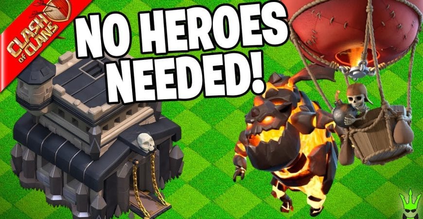 THE BEST NO HERO WAR ARMY FOR TH9! – Clash of Clans by Clash Bashing!!