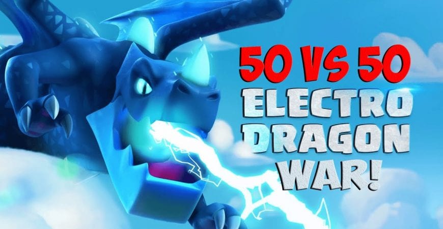MASSIVE ELECTRO DRAGON WAR! 50v50 100% Edrag Attacks! TH13, TH12 & TH11 Strategy! by Clash With Cory