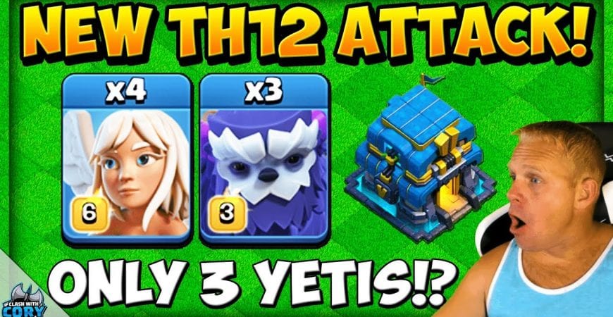 NEW YETI ATTACK WITH ONLY 3 YETIS! TH12 Yeti Smash Attack Strategy | Town Hall 12 by Clash With Cory