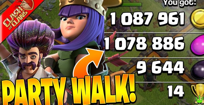 MASSIVE LOOT WITH *PARTY* QUEEN WALK! – Clash of Clans by Clash Bashing!!