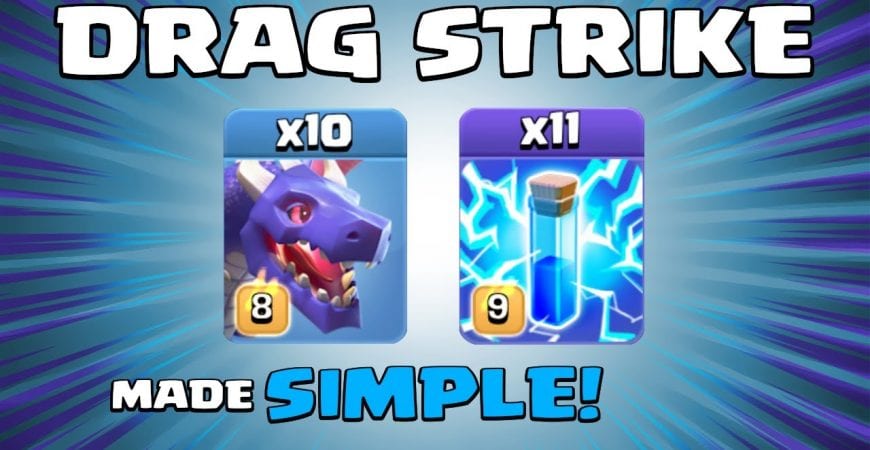 11 x LIGHTNING SPELLS + 10 x DRAGONS = BASE CRUSHED!!! NEW TH13 Attack Strategy – Clash of Clans by Sir Moose Gaming