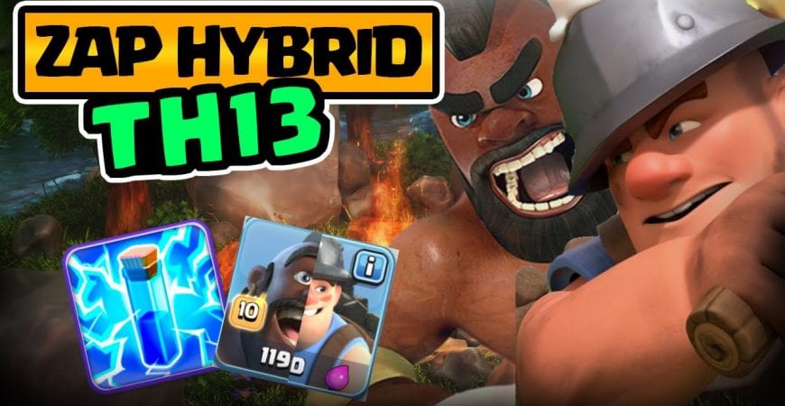 Zap Hybrid is SO STRONG at Th13 – MUST TRY IT by @DejaVuGamimgCoC