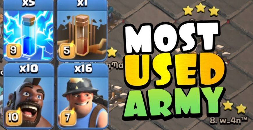 MOST USED ARMY! TH13 ZAP HYBRID (5 Lightning) | Round 1 Clan War Leagues Champion 1 | Clash of Clans by Clash with Eric – OneHive