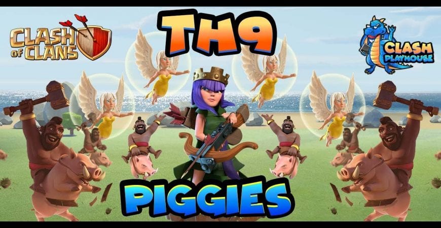 OP TH9 piggie attacks | Clash of Clans by Clash Playhouse