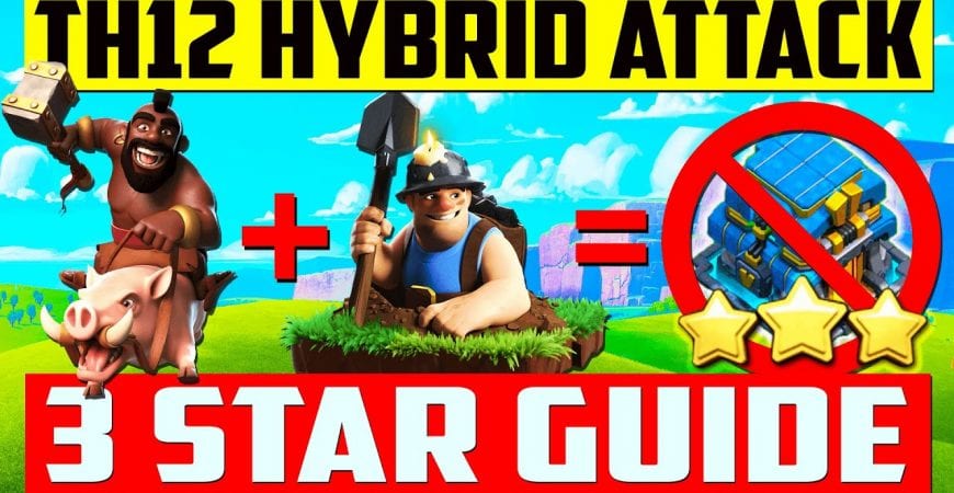 TH12 HYBRID ATTACK STRATEGY 3 STAR GUIDE | Town Hall 12 Hog Miner Hybrid | Clash of Clans COC by Clash With Cory