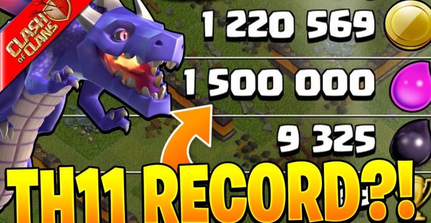 I HAVE NEVER SEEN THIS MUCH LOOT BEFORE AT TH11! – Clash of Clans by Clash Bashing!!