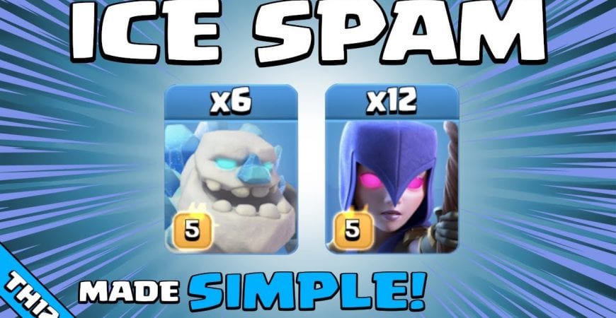 ICE GOLEMS + WITCH SPAM = 3 STAR SPAM! TH12 Attack Strategy | Clash of Clans by Sir Moose Gaming