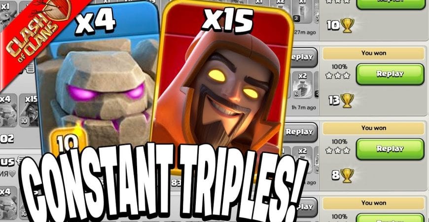 SUPER GOLEM AVALANCHE IS CRAZY! – Clash of Clans by Clash Bashing!!