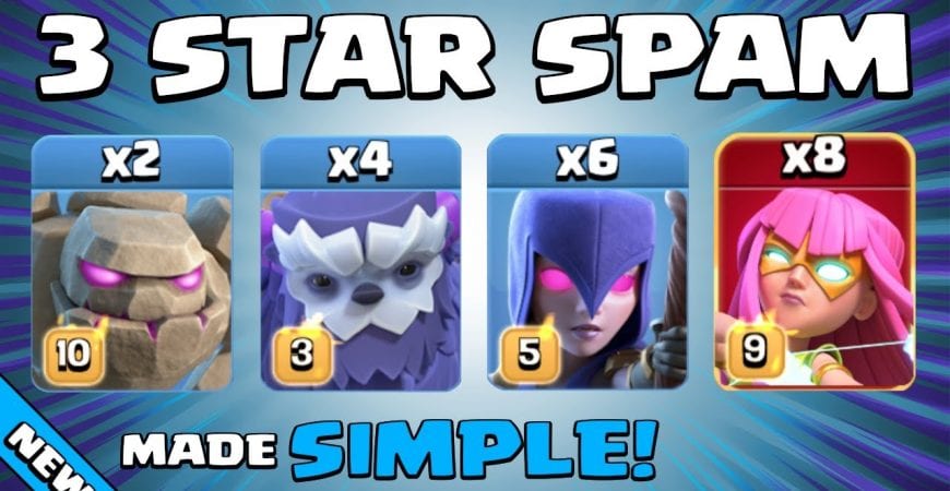 A PERFECT COMBINATION! EASY Spam Attack | TH13 Attack Strategy | Clash of Clans by Sir Moose Gaming