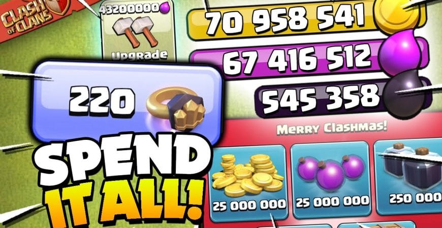 Using 220 Wall Rings in One Press – Mass Spending Spree in Clash of Clans! by Judo Sloth Gaming